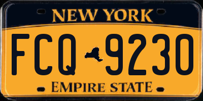 NY license plate FCQ9230