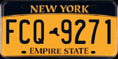NY license plate FCQ9271