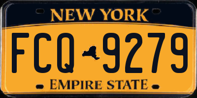 NY license plate FCQ9279