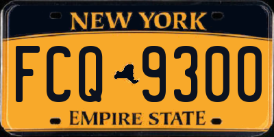 NY license plate FCQ9300