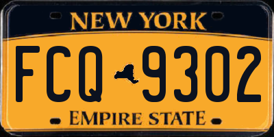 NY license plate FCQ9302
