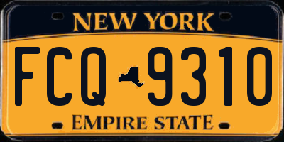 NY license plate FCQ9310