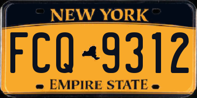 NY license plate FCQ9312