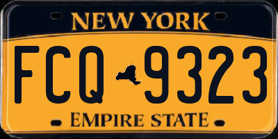 NY license plate FCQ9323