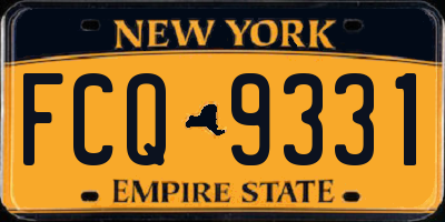 NY license plate FCQ9331