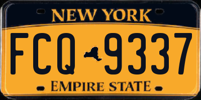 NY license plate FCQ9337