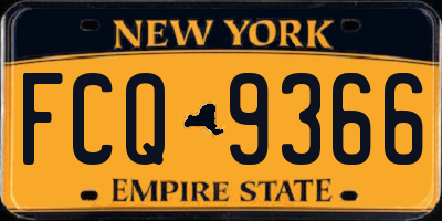 NY license plate FCQ9366