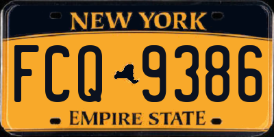 NY license plate FCQ9386