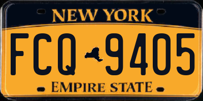 NY license plate FCQ9405