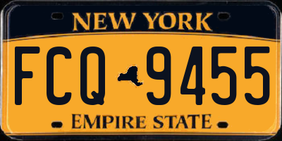 NY license plate FCQ9455