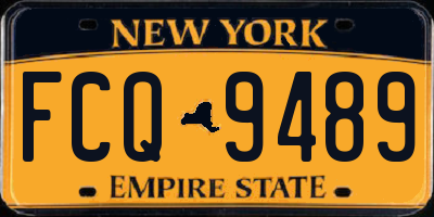 NY license plate FCQ9489