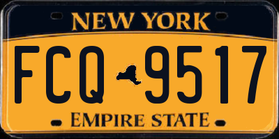 NY license plate FCQ9517