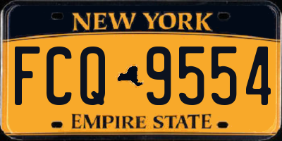 NY license plate FCQ9554