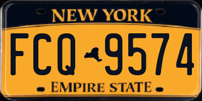 NY license plate FCQ9574