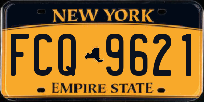 NY license plate FCQ9621