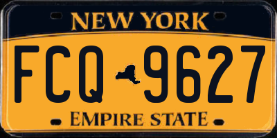 NY license plate FCQ9627