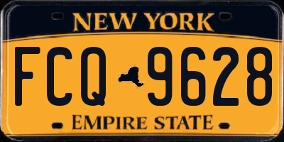 NY license plate FCQ9628