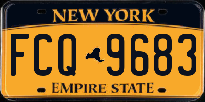 NY license plate FCQ9683