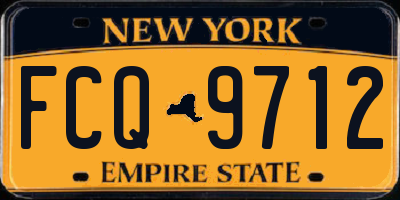NY license plate FCQ9712