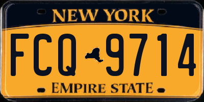 NY license plate FCQ9714