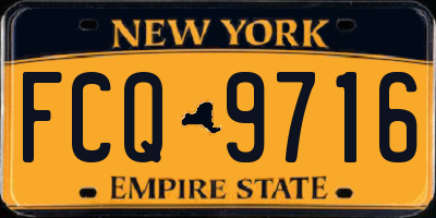 NY license plate FCQ9716