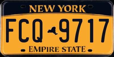 NY license plate FCQ9717