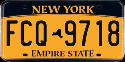 NY license plate FCQ9718