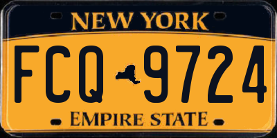 NY license plate FCQ9724