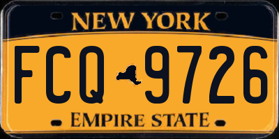 NY license plate FCQ9726
