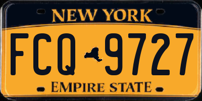 NY license plate FCQ9727