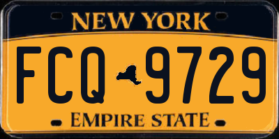 NY license plate FCQ9729