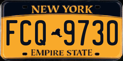 NY license plate FCQ9730