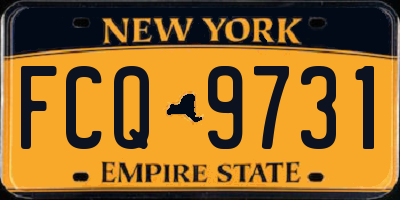 NY license plate FCQ9731