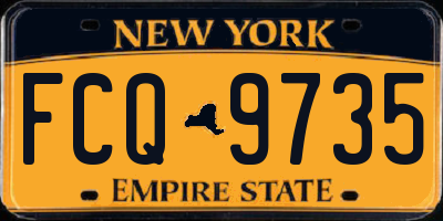 NY license plate FCQ9735