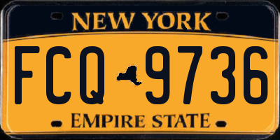 NY license plate FCQ9736