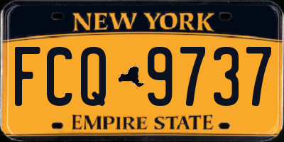 NY license plate FCQ9737