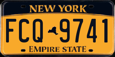NY license plate FCQ9741