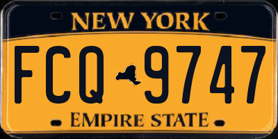 NY license plate FCQ9747