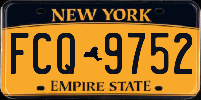 NY license plate FCQ9752