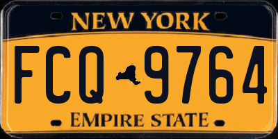NY license plate FCQ9764