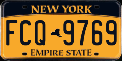 NY license plate FCQ9769