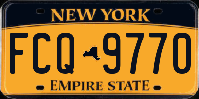 NY license plate FCQ9770
