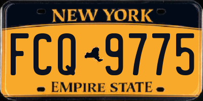 NY license plate FCQ9775