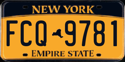 NY license plate FCQ9781