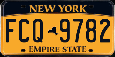 NY license plate FCQ9782