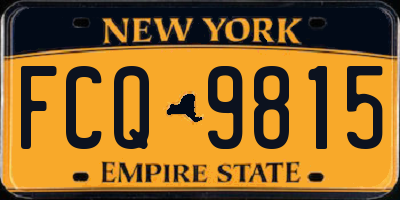 NY license plate FCQ9815