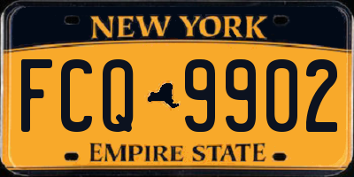 NY license plate FCQ9902