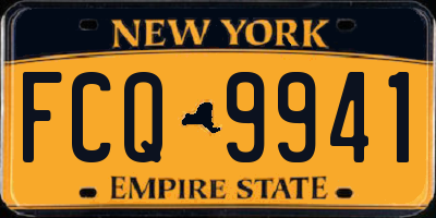 NY license plate FCQ9941