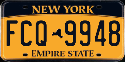 NY license plate FCQ9948