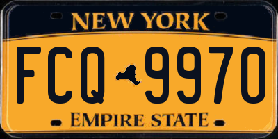 NY license plate FCQ9970
